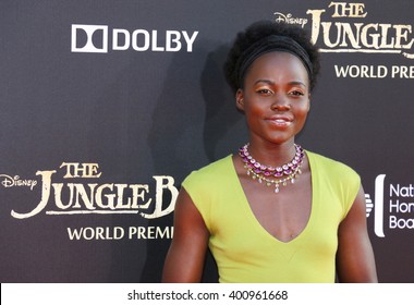 Lupita Nyong'o at the Los Angeles premiere of 'The Jungle Book' held at the El Capitan Theatre in Hollywood, USA on April 4, 2016.