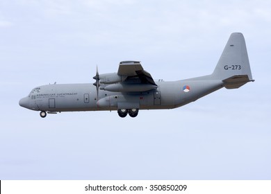 Luqa, Malta June 8, 2008: Dutch Air Force Lockheed C-130H-30 Hercules (L-382) [G-273] on finals for runway 32.
