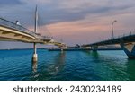 The Lusail Pedestrian Bridges, also  known as the Glass Bridge of Lusail, Lusail city, Qatar is a suspension bridge that runs across Qetaifan Island South 1, 2 and 3. 