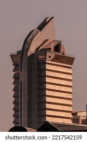 LUSAKA, ZAMBIA - August 10, 2022: The Society House Tower In Lusaka