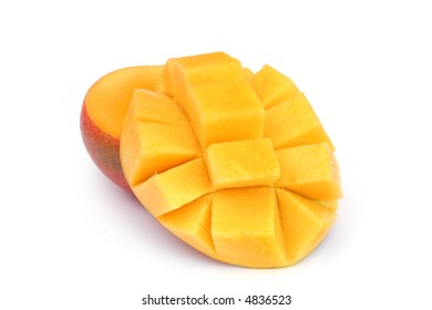 Luscious Mango, With One Cheek Cut Into A 