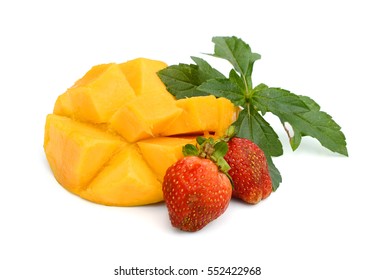 Luscious Mango, With One Cheek Cut Into A 