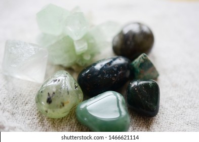 Green Jasper XQ Tumbled Stones