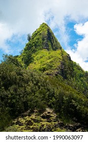 Lush Koolau Mountain Peak Near Pali Lookout, Oahu, Hawaii