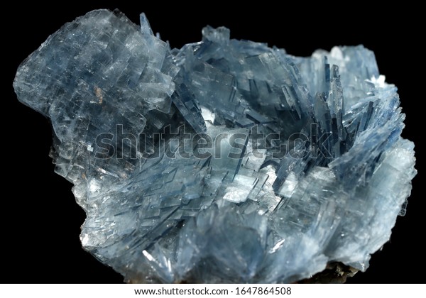 Lustrous Blue Barite Crystals Cluster\
from Cavnic mine, Romania from old mineral\
Collection