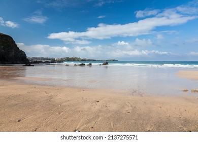 Lusty Glaze Beach Newquay Cornwall England UK - Shutterstock ID 2137275571