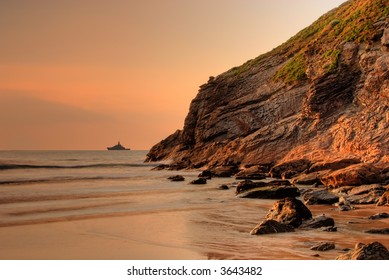 Lusty Glaze beach in Newquay, Cornwall, UK - Shutterstock ID 3643482