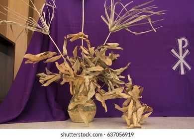 Lutheran Church Altar On Lent