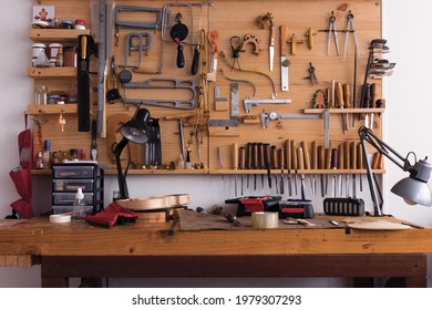 luthier workshop in which violins are made and you can see different details of the process of creating a violin and its different parts in the process - Powered by Shutterstock