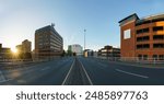 Luton city center panorama viewed from Chapel viaduct