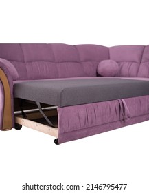 Lux Padded L Sofa Set In Pink Color