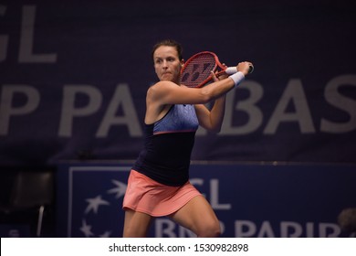 Luxembourg, Luxembourg - 14 October 2019: Tatjana Maria Of Germany Defeated Shelby Rogers Of The USA In The 1st Round Of The Main Draw At The BGL BNP PARIBAS WTA Luxembourg Open