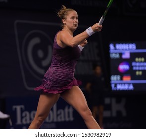 Luxembourg, Luxembourg - 14 October 2019: Tatjana Maria Of Germany Defeated Shelby Rogers Of The USA In The 1st Round Of The Main Draw At The BGL BNP PARIBAS WTA Luxembourg Open