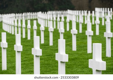 The Luxembourg American Cemetery, Military cemetery in Luxembourg City, Luxembourg, Second World War American Military War Cemetery - Powered by Shutterstock