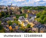 Luxembourg city, the capital of Grand Duchy of Luxembourg, view of the Old Town and Grund