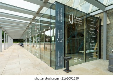 Luxembourg City, May 2022.  Outdoor View Of The Grand Theatre Of The City Of Luxembourg In The City Center
