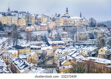 Luxembourg City In Winter
