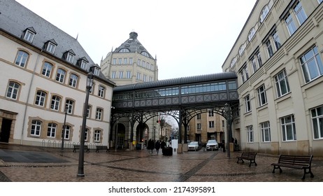 Luxembourg, December 5, 2021: The Judiciary City on the "Plateau du Saint Esprit", is a site in Luxembourg City, in southern Luxembourg, that houses a number of courts and legal offices.