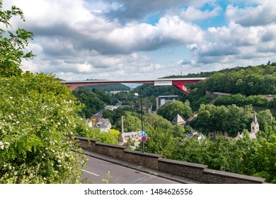 Luxembourg, Luxembourg - June 5, 2019: Grand Duchess Charlotte Bridge.