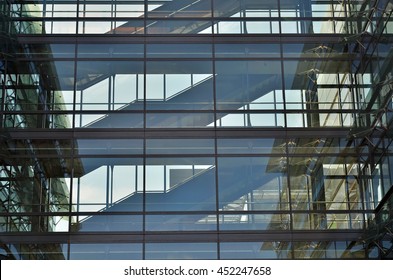 Luxembourg Kirchberg Facade Glass Steel Stairs Stock Photo 452247658 ...