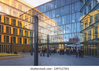 Luxembourg / MAY 2018 : Modern Architecture In The New Business District Cloche D'Or.