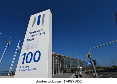 Luxembourg, Luxembourg - Oktober 3, 2014: EIB, European Investment Bank In Luxembourg - EIB Is A Publicly Owned International Financial Institution, Its Shareholders Are The EU Member States