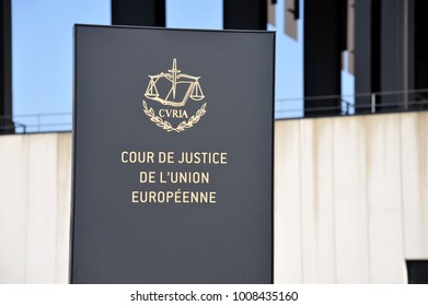 Luxembourg / Luxembourg - Oktober 3, 2014: The European Court Of Justice On Kirchberg Plateau