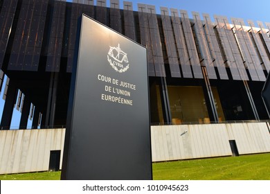 Luxembourg / Luxembourg - Oktober 3, 2014: The European Court Of Justice On Kirchberg Plateau