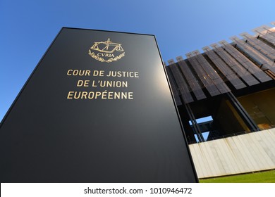 Luxembourg / Luxembourg - Oktober 3, 2014: The European Court Of Justice On Kirchberg Plateau