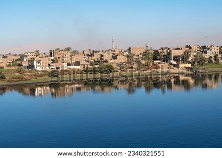 Luxor city embankment of Nile river, Egypt