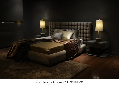 Luxurious Bedroom Design With Shady Photography Technique