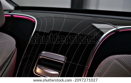 Luxurious, Comfortable And Modern Car Interior  Ideal Concept For Power, Performance, Automobile And Technology