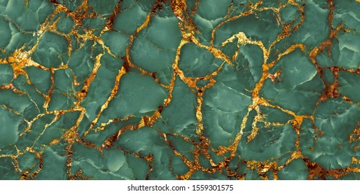 Luxurious Dark green Marble texture with Golden veins, Natural Luxury Style semi precious incorporates the swirls of marble or the ripples of agate. Very beautiful blue paint with the addition of gold