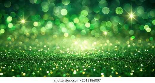 Luxurious green background with glitter on bokeh Royal green glitter texture surface - Powered by Shutterstock