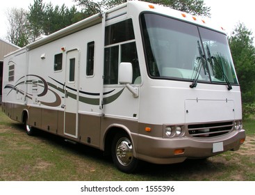 Luxurious motorhome ready for a vacation