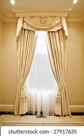 Luxurious Window Coverings Of A Model Home Interior