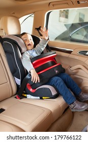 Luxury Baby Car Seat For Safety With Happy Kid Say Hi