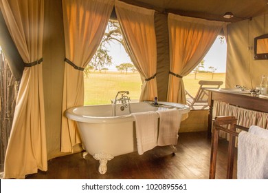 Luxury Bathroom In Tented African Safari Camp