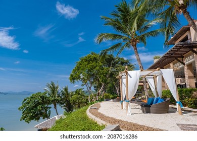 Luxury Beach Chairs On The Beach Of Phuket Thailand Asia