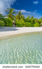 Luxury Beach Villa In Maldives Near Blue Sea
