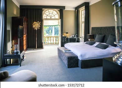 luxury bedroom in hotel  - Shutterstock ID 153172712
