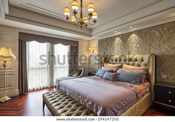 Luxury Bedroom Interior Decoration Stock Photo (Edit Now) 294147350