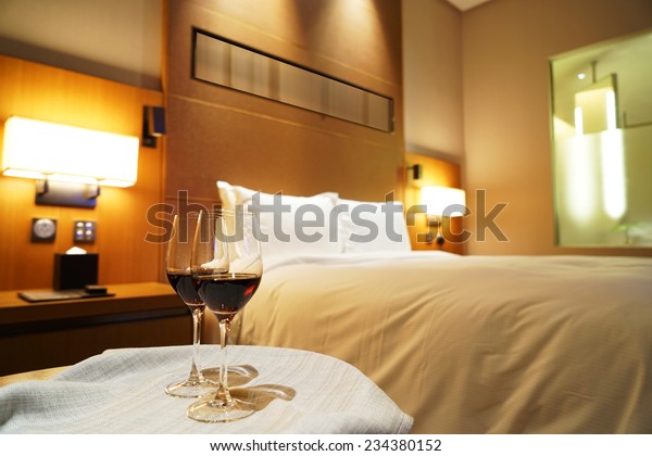 Luxury Bedroom Red Wine Background Stock Photo Edit Now