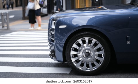 Luxury car in the city street