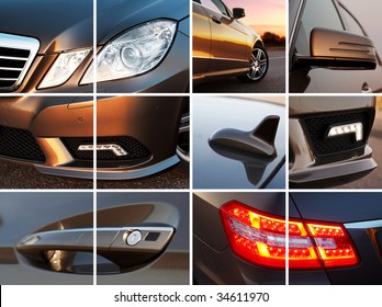 Luxury Car Exterior Details Collage