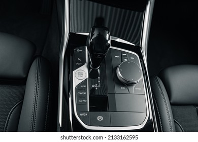 Luxury Car Gear Shifter Knob Close Up