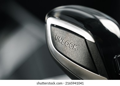 Luxury Car Gear Shifter Knob Close Up