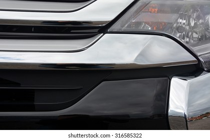 Luxury car headlight- closeup view, background - Shutterstock ID 316585322