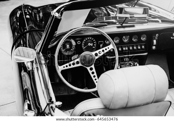 Luxury Car Interior Beautiful Retro Style Stock Photo 645653476 ...