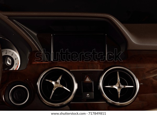 luxury car\
interior dash board air\
conditioner
